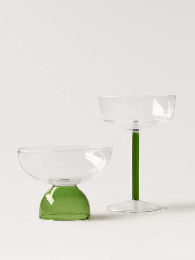 Mango Borosilicate glass with stem detail at Collagerie
