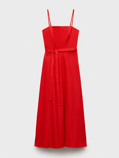 Mango Bow linen-blend dress at Collagerie