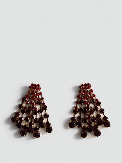 Mango Cascade earrings with faceted crystals at Collagerie