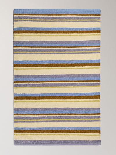 Mango Children’s cotton rug with coloured stripes at Collagerie