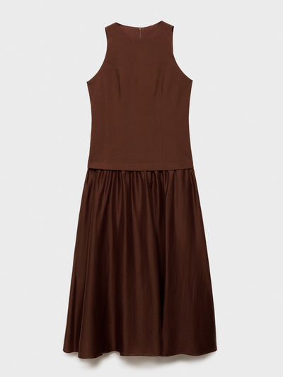 Mango Combined fabric midi-dress at Collagerie