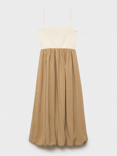 Mango Combined knitted balloon dress at Collagerie