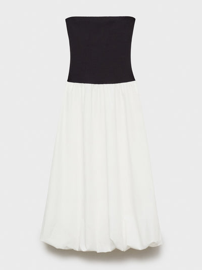 Mango Combined knitted balloon dress at Collagerie
