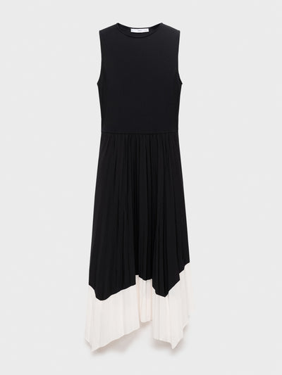 Mango Combined pleated dress at Collagerie