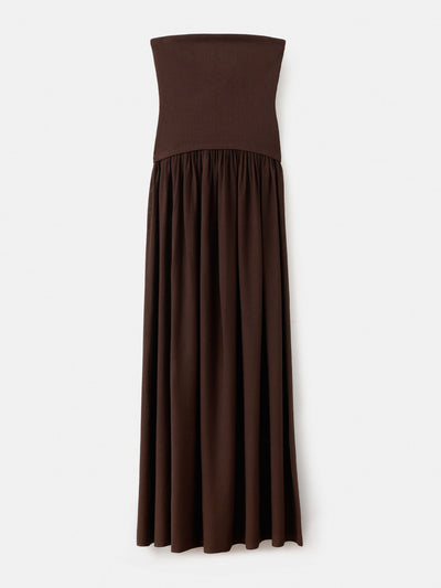 Mango Combined strapless dress at Collagerie