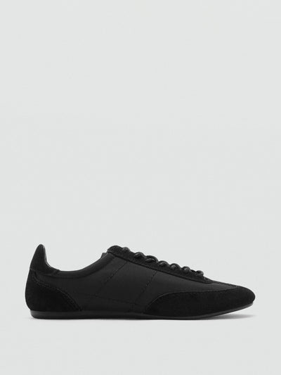 Mango Combined suede leather trainers at Collagerie