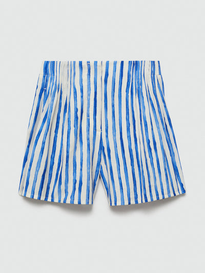 Mango Striped high-waisted shorts at Collagerie