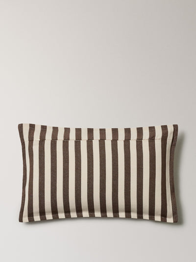 Mango Cotton two-tone cushion cover with woven stripes at Collagerie