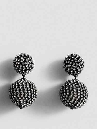 Mango Crystal sphere pendant earrings at Collagerie