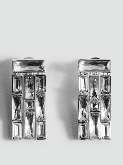 Mango Dangling earrings with crystal strips at Collagerie