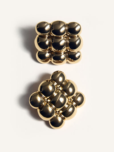 Mango Embossed square earrings at Collagerie