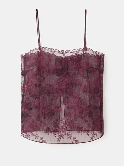 Mango Embroidered sheer top at Collagerie