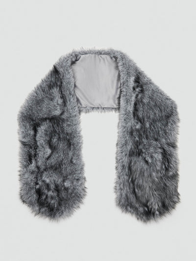 Mango Faux fur scarf at Collagerie