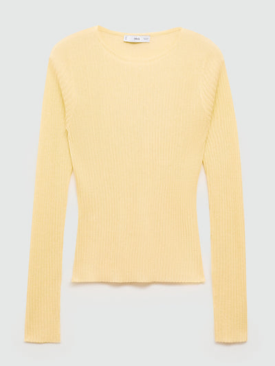 Mango Fine ribbed-knit sweater at Collagerie