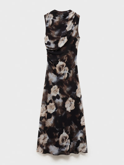 Mango Floral-print draped dress at Collagerie