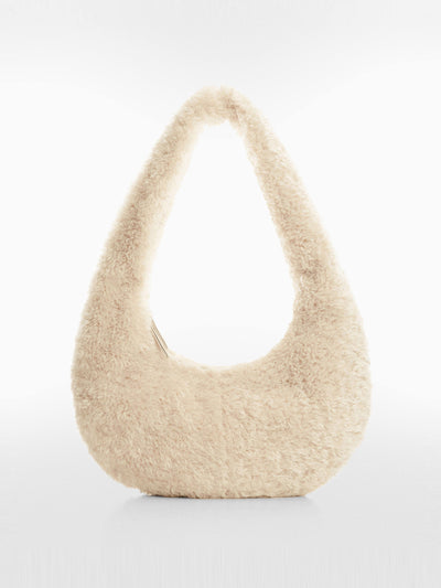Mango Fur-effect shoulder bag at Collagerie