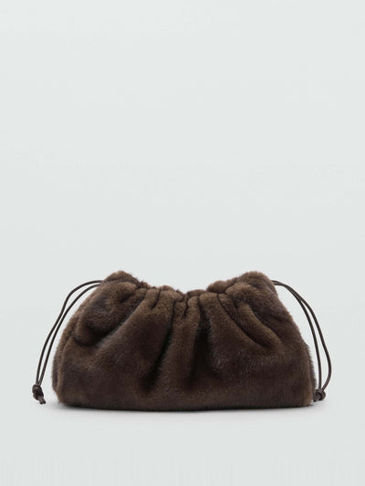 Mango Fur-effect handbag at Collagerie