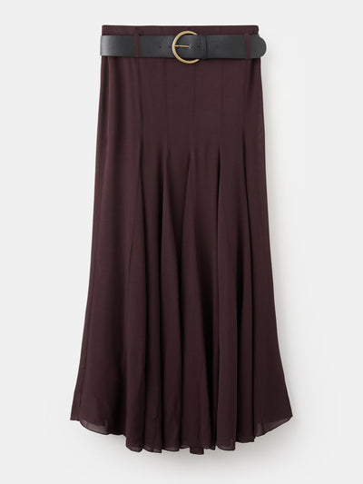 Mango Godet skirt with belt at Collagerie