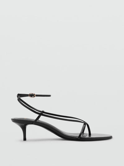 Mango Heeled sandals with thin strap at Collagerie