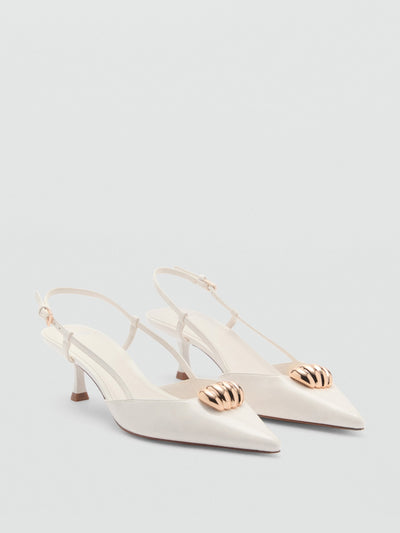Mango High-heeled shoes with metallic detail at Collagerie