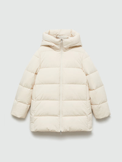 Mango Hooded quilted coat at Collagerie