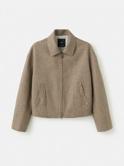 Mango Houndstooth jacket with lapels at Collagerie