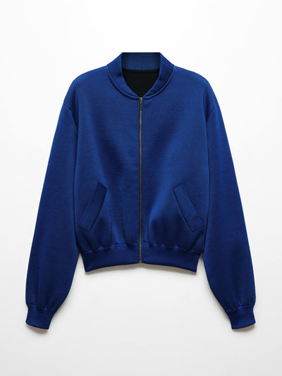 Mango Knitted bomber jacket at Collagerie