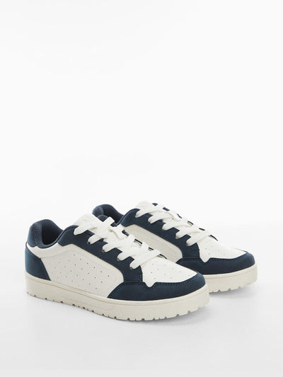 Mango Blue and white sneakers at Collagerie