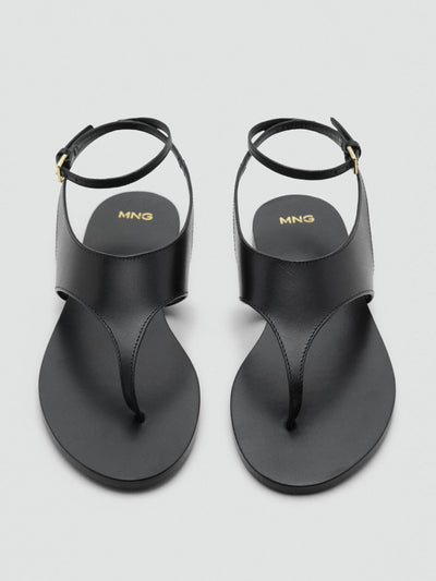 Mango Leather straps sandals at Collagerie