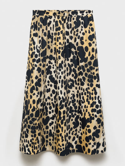 Mango Leopard midi skirt at Collagerie
