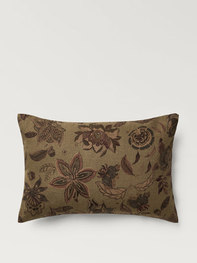 Mango Linen floral-print cushion cover at Collagerie