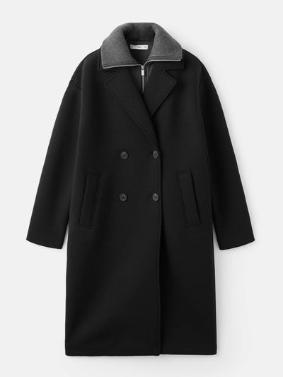 Mango Long combined coat at Collagerie