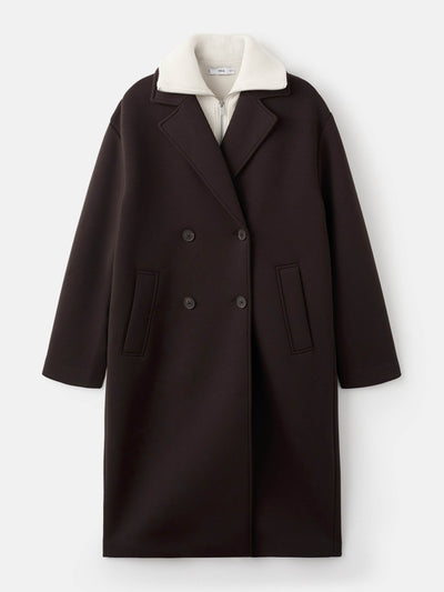 Mango Long combined coat at Collagerie