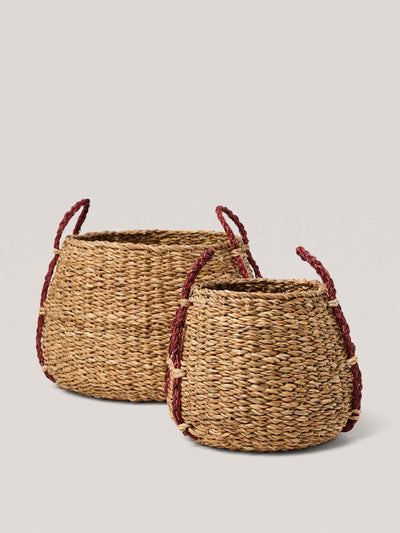 Mango Natural fibre coloured hand basket at Collagerie