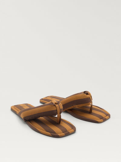 Mango Open shoe with woven stripe at Collagerie