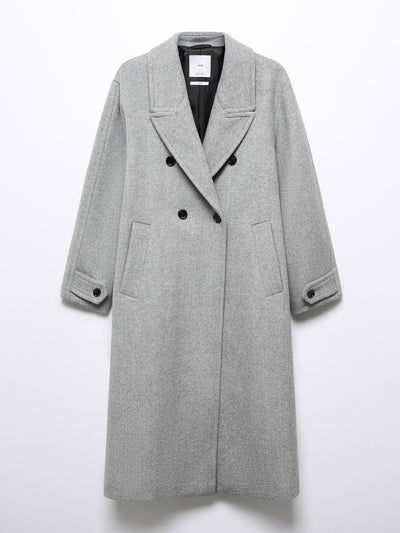 Mango Oversize wool grey coat at Collagerie