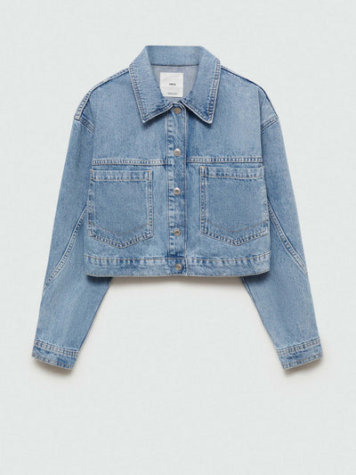 Mango Pocketed denim jacket at Collagerie