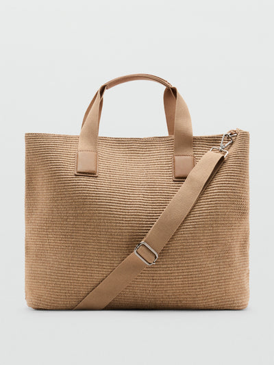 Mango Raffia tote bag at Collagerie