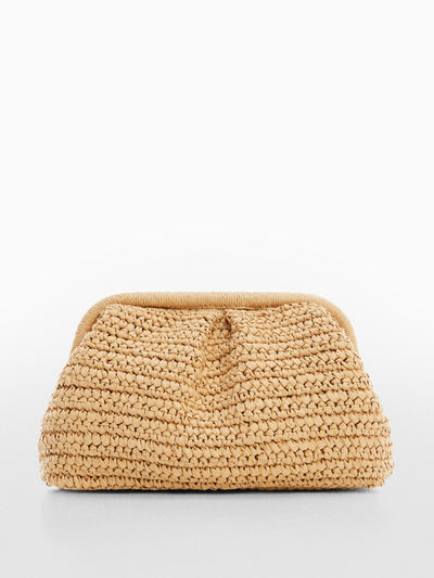 Mango Rattan clutch bag at Collagerie