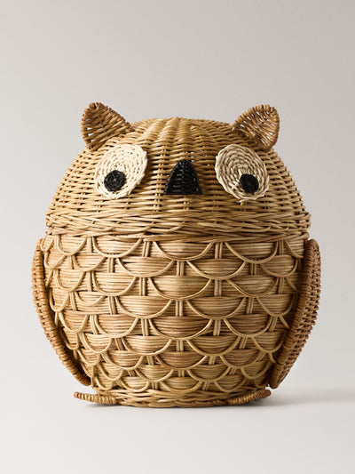 Mango Rattan owl children’s basket at Collagerie