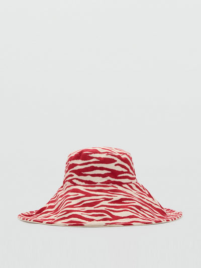 Mango Reversible zebra-print bucket hat at Collagerie