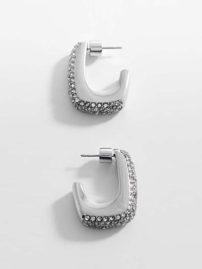 Mango Rhinestone hoop earrings at Collagerie