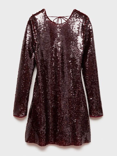 Mango Scoop-back sequin dress at Collagerie