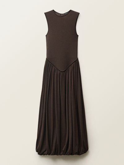 Mango Semi-transparent dress with puffed hem at Collagerie