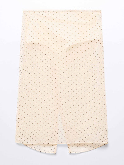 Mango Semi-transparent polka dot skirt at Collagerie