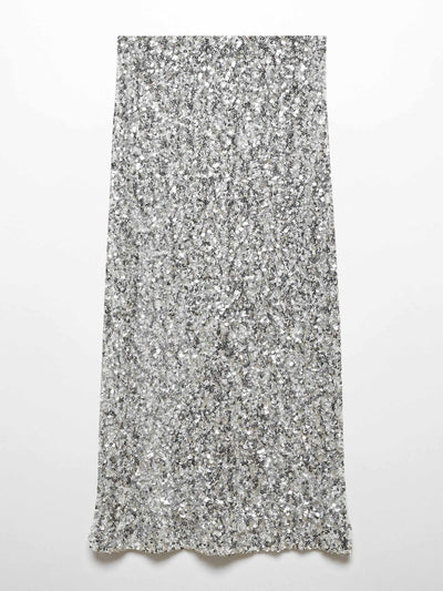 Mango Sequin midi skirt at Collagerie