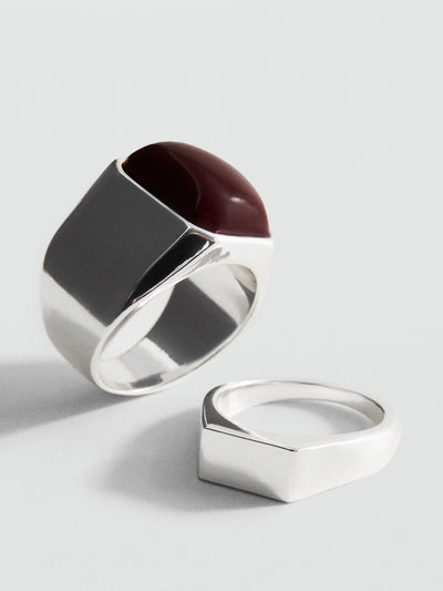 Mango Combined resin rings (set of 2) at Collagerie