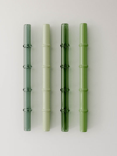 Mango Small multi-coloured borosilicate drinking straws (set of 4) at Collagerie