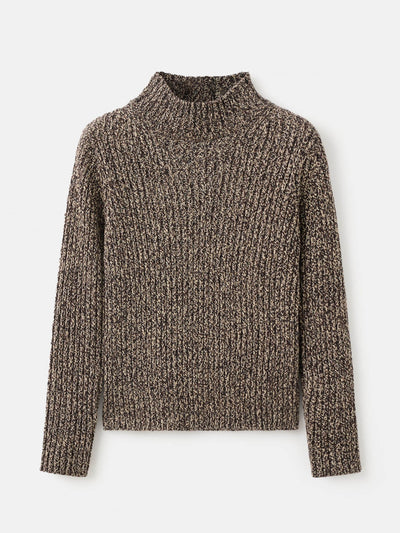 Mango Speckled perkins-neck sweater at Collagerie
