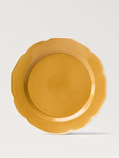 Mango Stoneware flat plate with wavy design at Collagerie